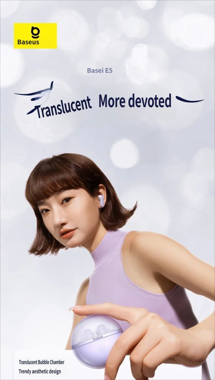 E5 Bluetooth headset-Pink - Image 2
