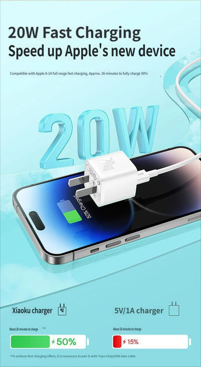 GaN5 Fast charging charger mini 1C 20W-Blue - Image 5