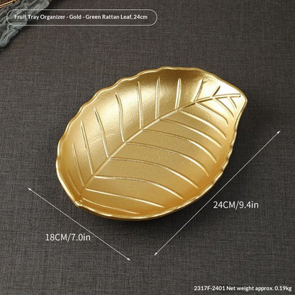 2317F-2501-Gold--VeinedLeaf25cm - Image 2
