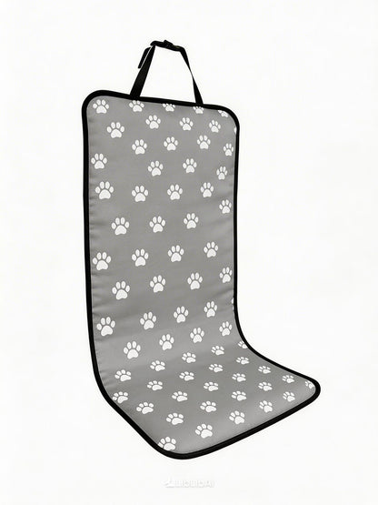 PetGrayPawPrintCarMat
