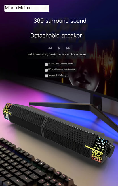 M-T11 Bluetooth wired speaker-Black - Image 4