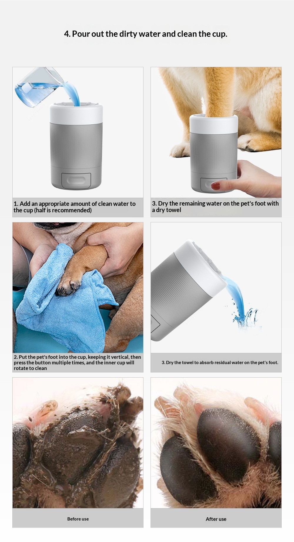 PetPawPrintCup-Gray - Image 6