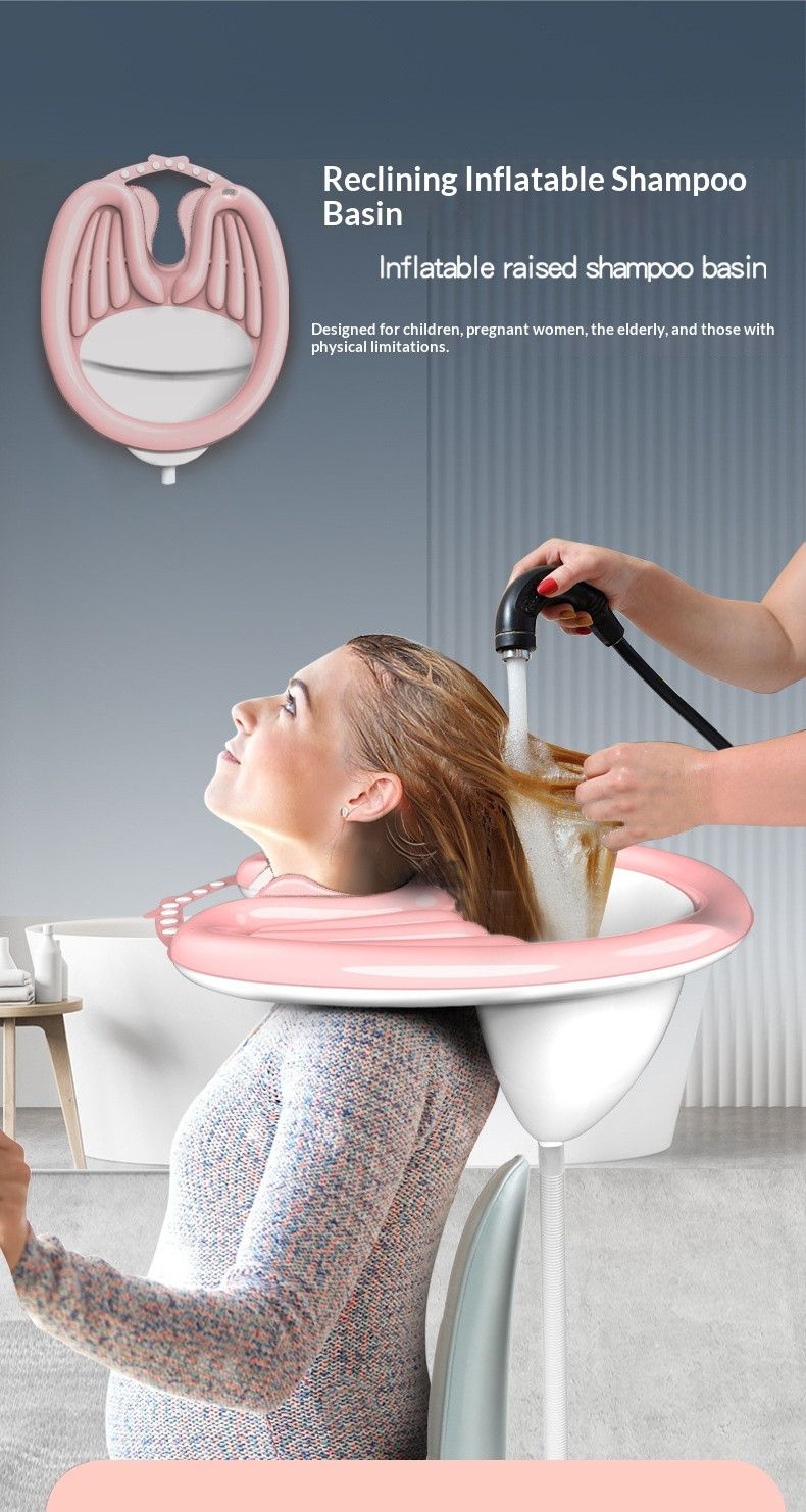 PinkHairWashingBasin+WaterproofRing+DrainBasket - Image 5