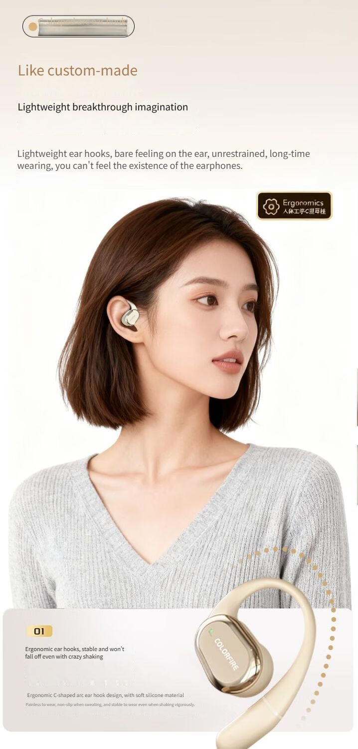 S16 Bluetooth headset-Beige - Image 3