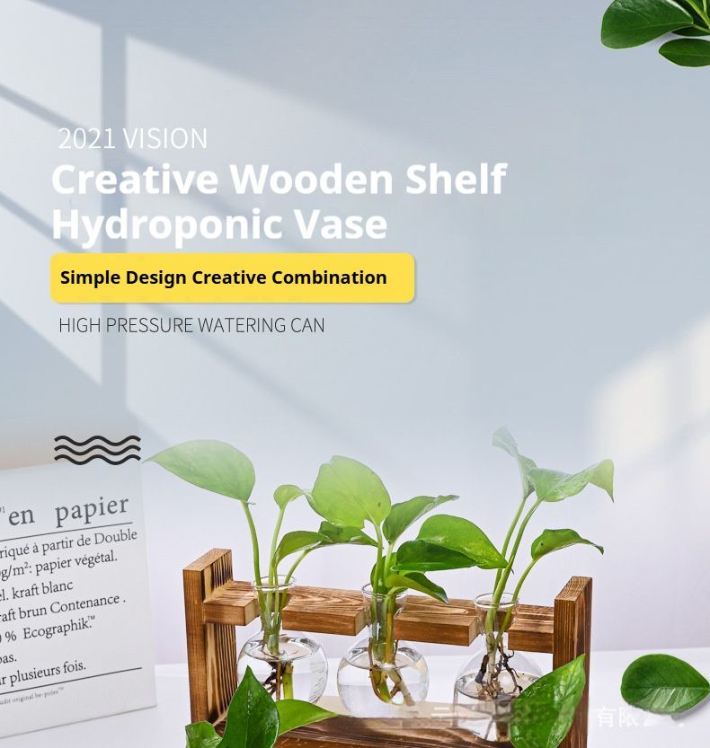 HydroponicWoodenFramewithSnap-On-SphericalTripleBottle - Image 3