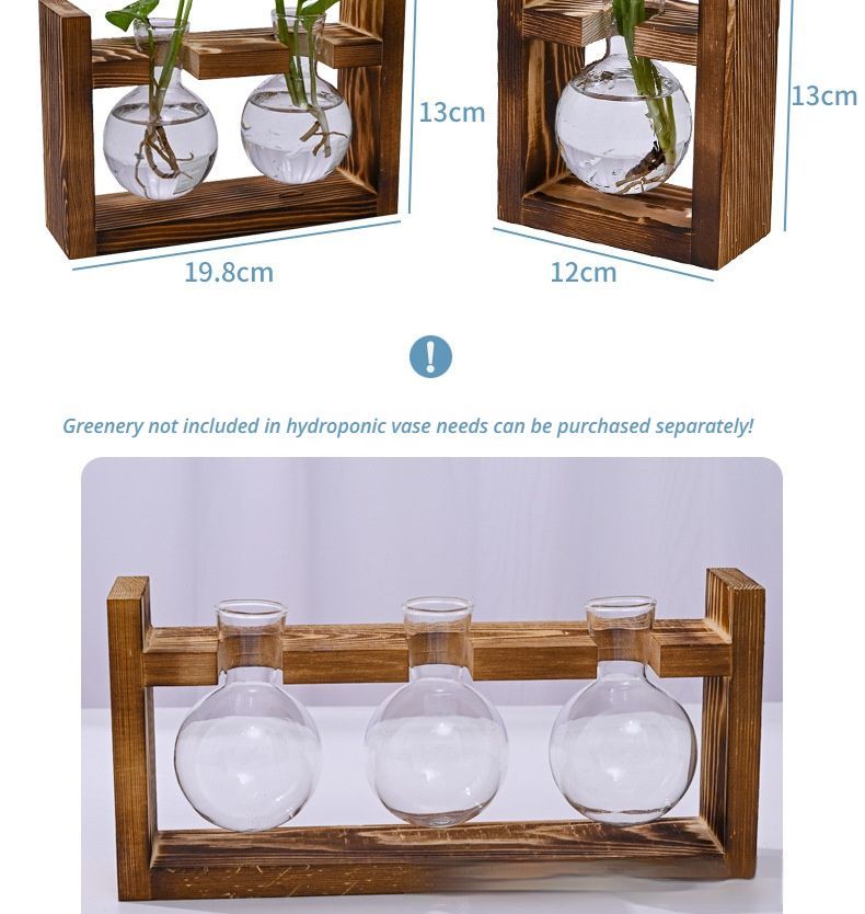 HydroponicWoodenFramewithSnap-On-SphericalTripleBottle - Image 7