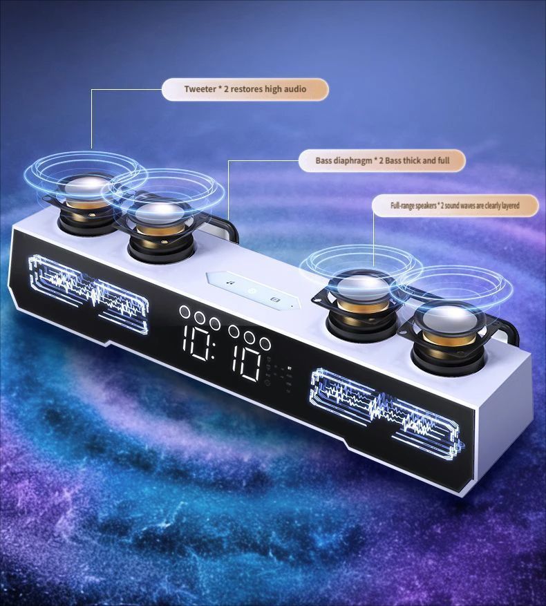 X9-Pro Bluetooth wired speaker-White - Image 6