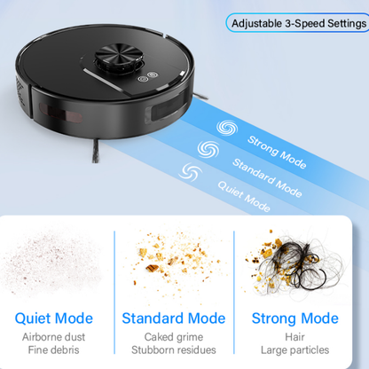 Smart LDS Navigation Robot Vacuum and Mop with Self-Emptying Dock 3500Pa Max Self-Charging Compatible with Alexa & Google Home - Image 4