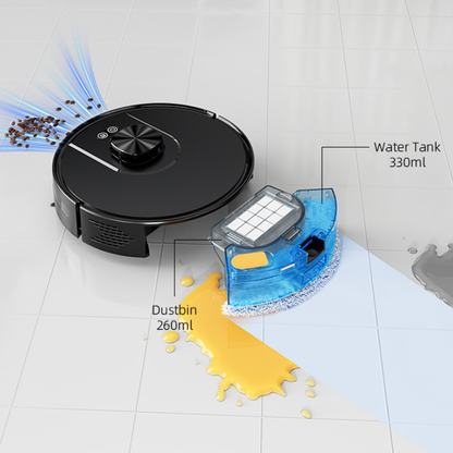 Smart LDS Navigation Robot Vacuum and Mop with Self-Emptying Dock 3500Pa Max Self-Charging Compatible with Alexa & Google Home - Image 5