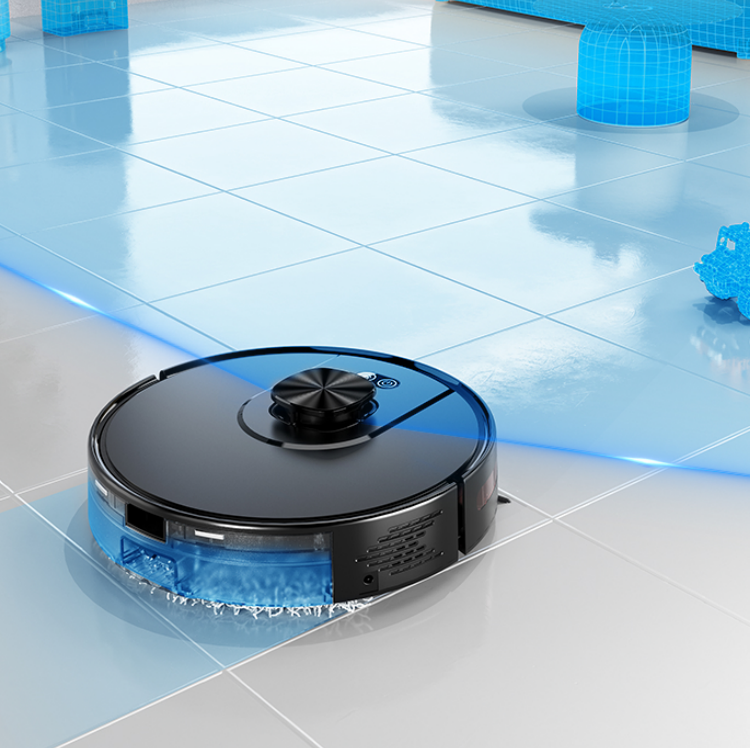 Smart LDS Navigation Robot Vacuum and Mop with Self-Emptying Dock 3500Pa Max Self-Charging Compatible with Alexa & Google Home - Image 6