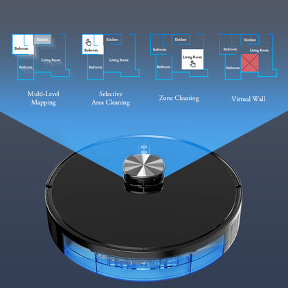 3 IN 1 Robot Vaccum Cleaner with Mop LDS Slam Navigation APP control Voice Control Automatic cleaning - Image 7