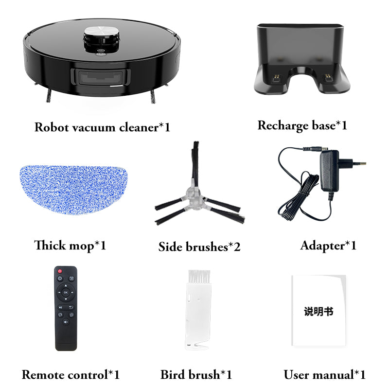 3 IN 1 Robot Vaccum Cleaner with Mop LDS Slam Navigation APP control Voice Control Automatic cleaning - Image 8