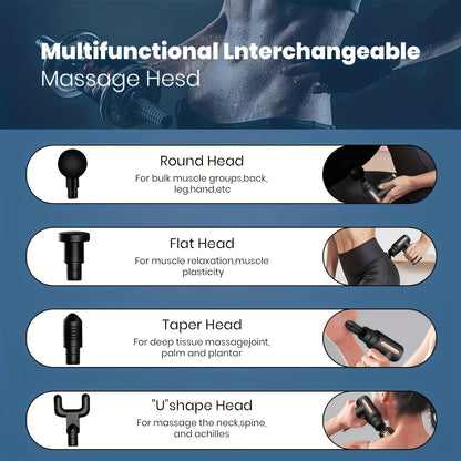 **Portable Deep Tissue Massager | 6-Speed & 4 Heads & 15-Min Timer｜Professional Muscle Recovery, Anytime Anywhere** - Image 5