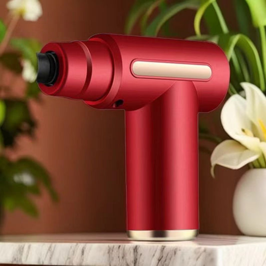 **Portable Deep Tissue Massager | 6-Speed & 4 Heads & 15-Min Timer｜Professional Muscle Recovery, Anytime Anywhere**(RED)