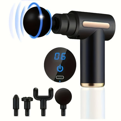 **Portable Deep Tissue Massager | 6-Speed & 4 Heads & 15-Min Timer｜Professional Muscle Recovery, Anytime Anywhere**GREEN - Image 9