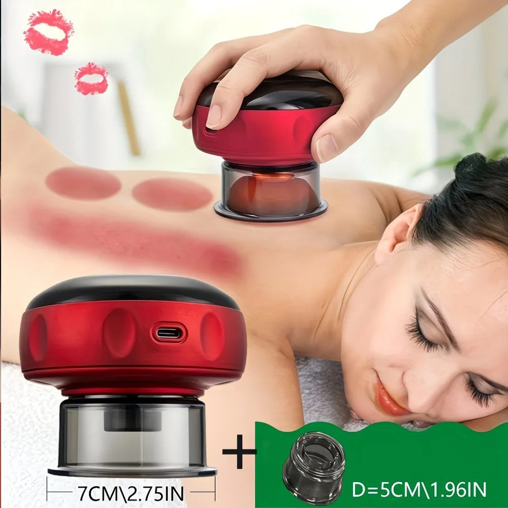 Smart Cupping Massager: Wireless & Portable/One-Button Pressure Release/12-Level Red Light Heat Therapy, Detachable & Easy to Clean, Full-Body Applicable for Circulation Boost, Revitalize Your Body and Mind at Home or On the Go,black - Image 2