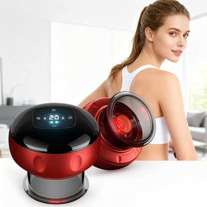 Smart Cupping Massager: Wireless & Portable/One-Button Pressure Release/12-Level Red Light Heat Therapy, Detachable & Easy to Clean, Full-Body Applicable for Circulation Boost, Revitalize Your Body and Mind at Home or On the Go,black - Image 3