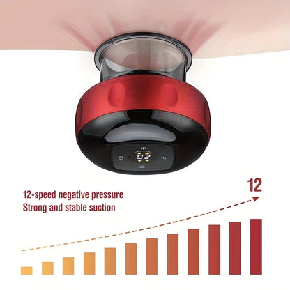 Blue Smart Cupping Massager: Wireless & Portable/One-Button Pressure Release/12-Level Red Light Heat Therapy, Detachable & Easy to Clean, Full-Body Applicable for Circulation Boost, Revitalize Your Body and Mind at Home or On the Go - Image 9