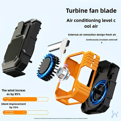 Wall-mounted USB rechargeable dual-purpose fan, integrating rapid cooling, dehumidification, and lighting functions. Features three-speed wind adjustment, can be worn on the waist via a hanging strap, with quiet operation, GREEN - Image 5