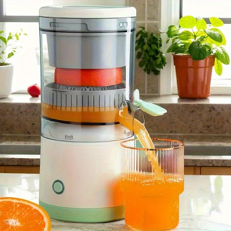 New portable USB juicer, powered by a rechargeable lithium battery, extracts juice from oranges, lemons, watermelons, grapes, and other juicy fruits with the press of a button, efficiently separating pulp residue—a versatile kitchen and travel helper. - Image 2