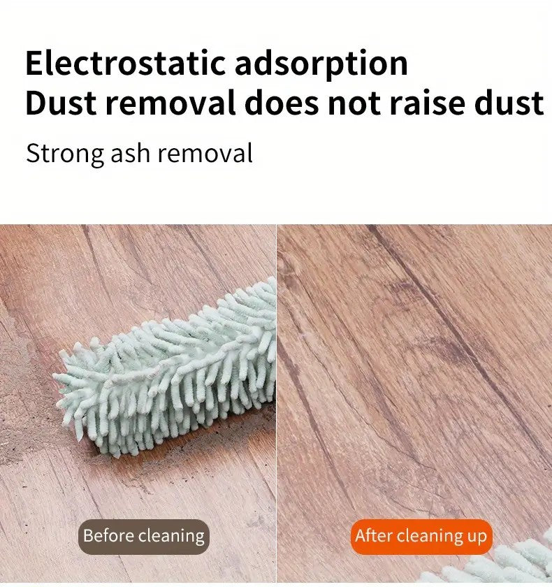 （navy blue）Household Cleaning Duster / Static Duster / Dust Sweeper / Telescopic & Non-Shedding / Washable & Bendable / High-Reach Cleaning Tool / Cleaning Tools & Supplies - Image 6