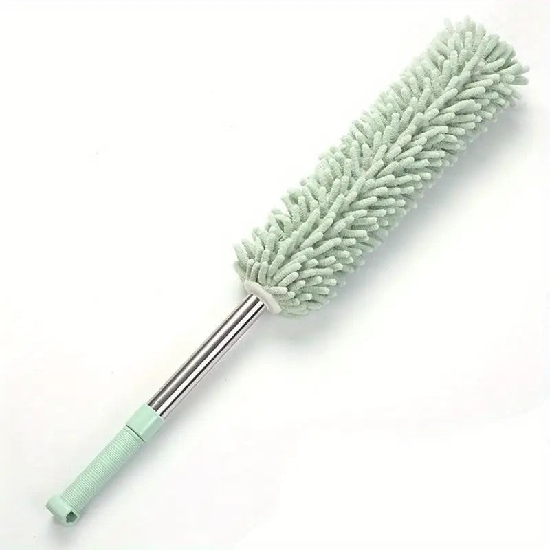 pale green  Household Cleaning Duster / Static Duster / Dust Sweeper / Telescopic & Non-Shedding / Washable & Bendable / High-Reach Cleaning Tool / Cleaning Tools & Supplies - Image 2
