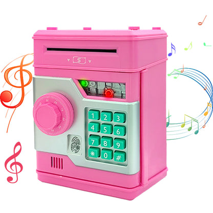 PINK Children's Password Piggy Bank, Dual Lock, Automatic Bill Intake, Develops Savings Habit, Multiple Colors Available, Battery Not Included - Image 2