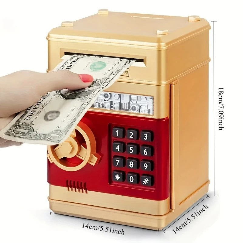 Children's Password Piggy Bank, Stores Coins & Paper Money, Auto Roll-Up, Sound & Light Interaction, Fosters Good Savings Habits. Battery Not Included.BLUE - Image 6