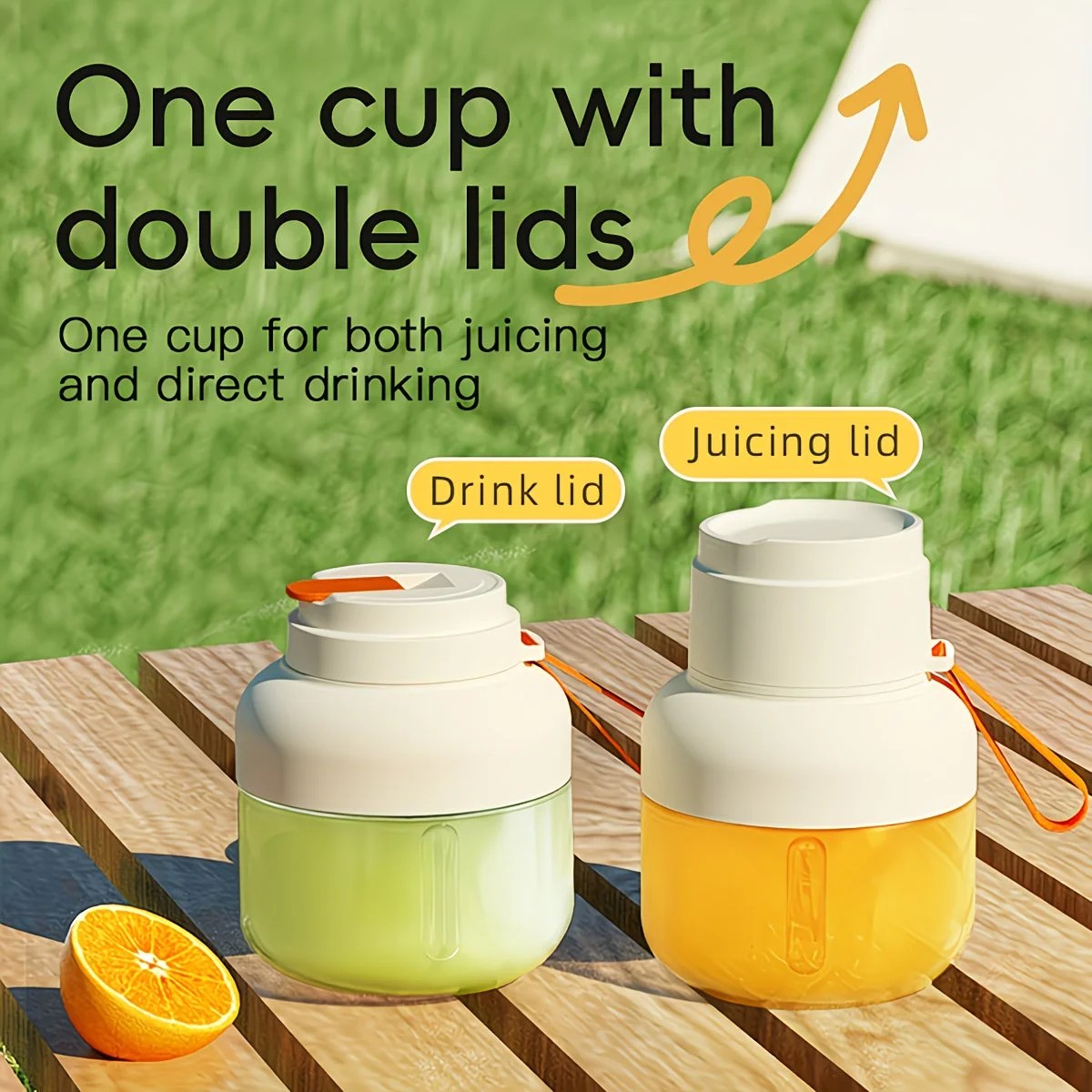 Portable multifunctional large-capacity tumbler, featuring powerful performance for juicing, baby food, and ice crushing. Perfect for home, outdoor, and fitness use, offering fresh and healthy beverages anytime, anywhere.BLUE - Image 6