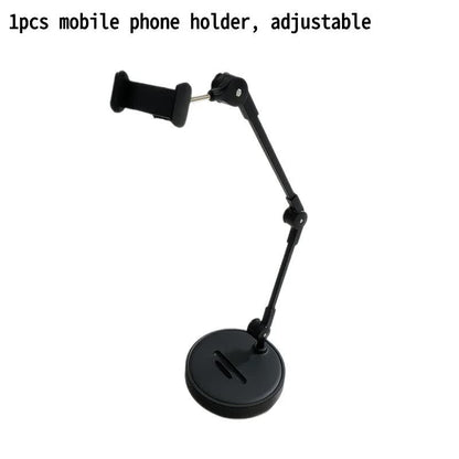 Robust and Adjustable Carbon Steel Phone Holder – Features a 360° Rotating Flexible Long Arm, Durable Carbon Steel Cantilever Base, Perfect for Watching TV Shows, Live Streaming, and Taking Selfies [Black] - Image 9