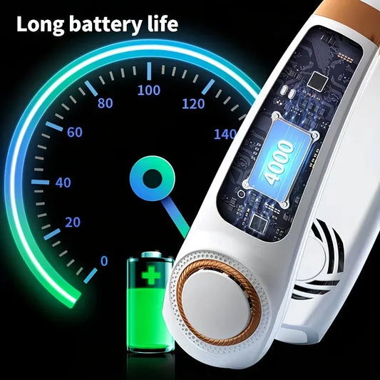 New Neck Hanging Fan Portable Mini USB Fan Personal Cooling Turbine Small Charging Quiet Lazy-Friendly.Black - Image 5