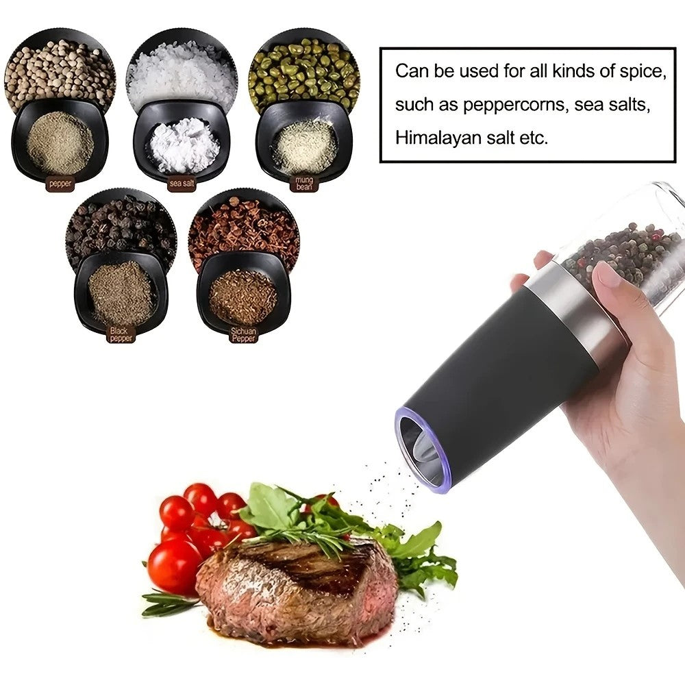 silver Gravity - sensing, grind with tilting —— Intelligent Pepper Grinder, adjust grind fineness freely for seasoning - Image 5