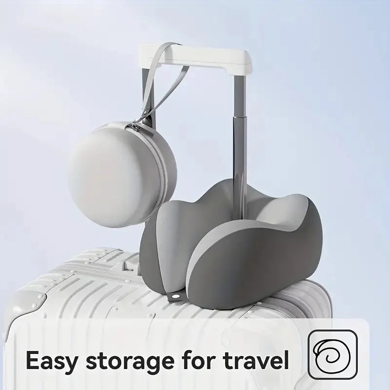 Black Travel & Home Neck Pillow – Ergonomic, portable, perfect for sleep. Fits desks, cars, and long flights. Features slow rebound foam, washable cover. - Image 6