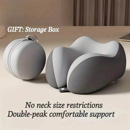 Black Travel & Home Neck Pillow – Ergonomic, portable, perfect for sleep. Fits desks, cars, and long flights. Features slow rebound foam, washable cover. - Image 9