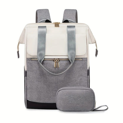GREY Korean-style Fashion Compact Backpack, Multi-functional & Large Capacity, Lightweight & Easy to Carry, Fits Daily Commute, Lunch Outings, and Short Trips.