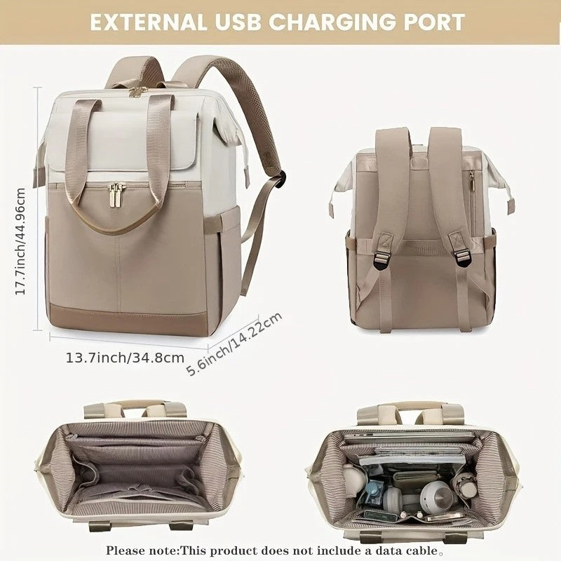 GREY Korean-style Fashion Compact Backpack, Multi-functional & Large Capacity, Lightweight & Easy to Carry, Fits Daily Commute, Lunch Outings, and Short Trips. - Image 6