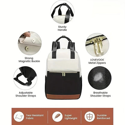 khaki Korean-style Fashion Compact Backpack, Multi-functional & Large Capacity, Lightweight & Easy to Carry, Fits Daily Commute, Lunch Outings, and Short Trips. - Image 7