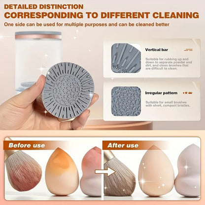 Makeup brush cleaning and drying machine, equipped with a rapid drying system and compact design, suitable for home use and travel. It is an ideal gift for women and for beauty tool care. - Image 7