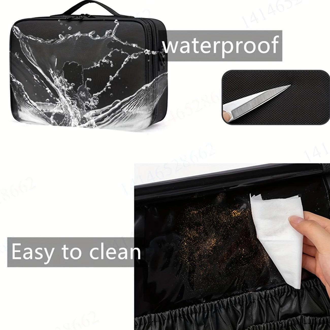 Professional Makeup Case: Flexible Zoning, Triple-tier Capacity, Your Hassle-free Travel Storage Partner. - Image 6