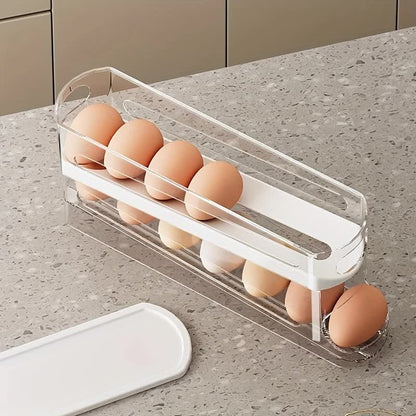 2pcs Automatic Replenishing Egg Box: Refrigerator Storage Essential, Space - saving and Easy to Access - Image 3
