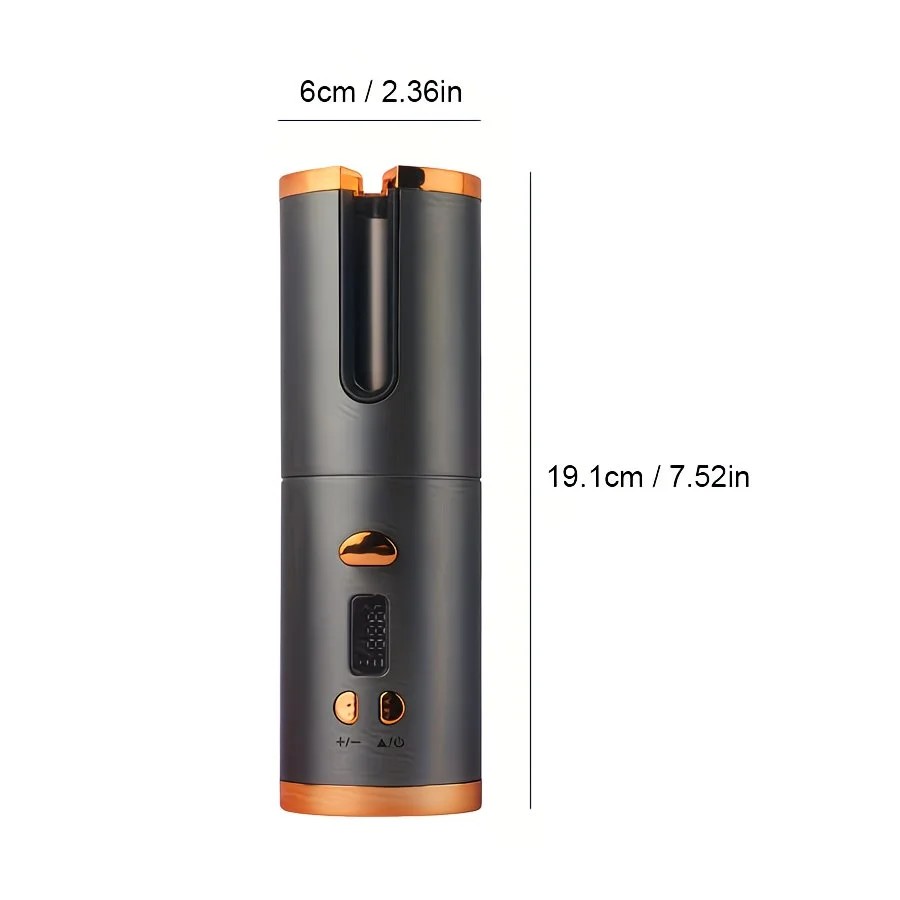 Automatic Hair Curling Wand, Tangle-Free Design, Portable USB Charging Rotating Curling Iron with Ceramic Barrel, Suitable for Long Hair, Fast, Ideal for Hairstyling.Lavender gray - Image 9