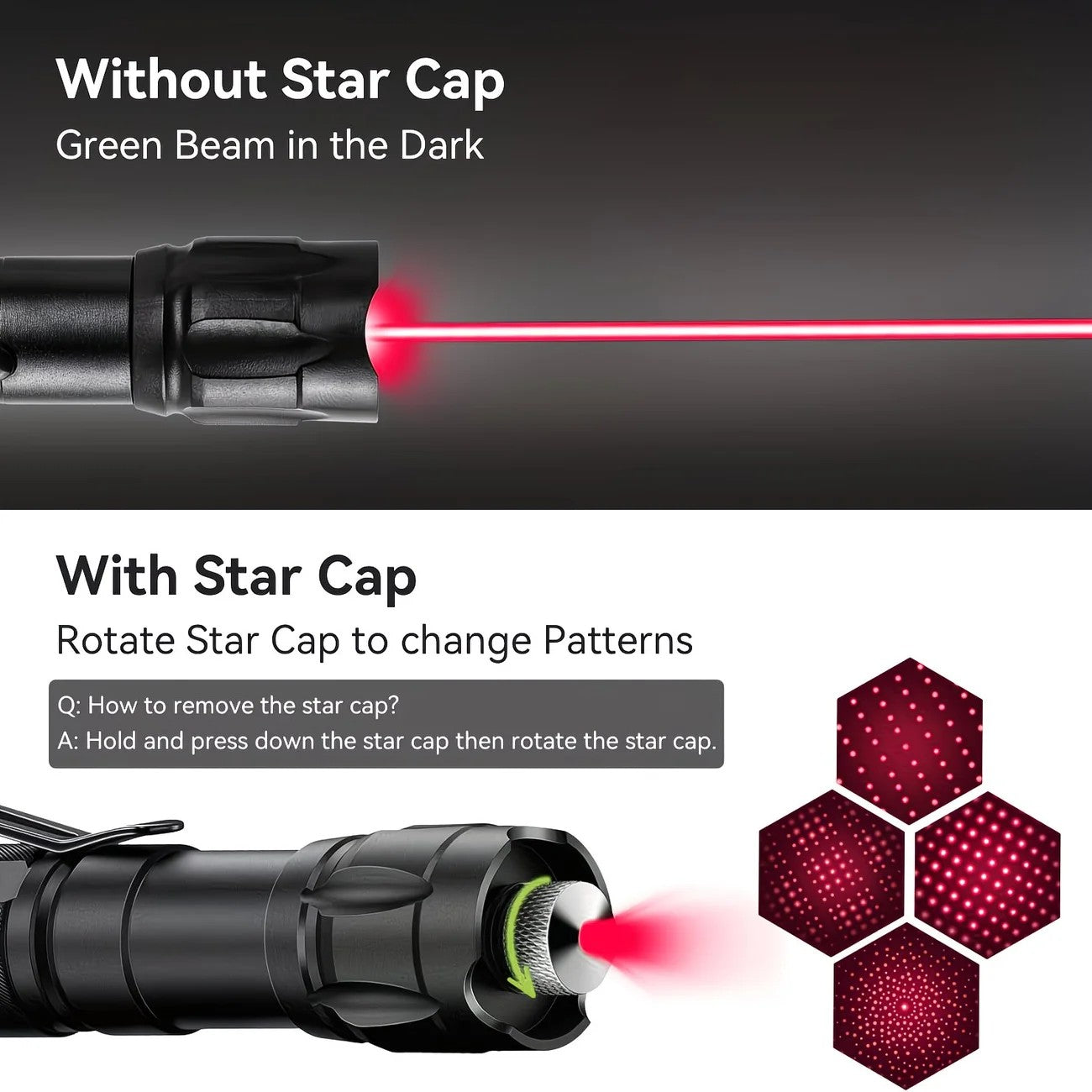 1 piece Red High-Power Red Laser Pointer, Laser Pointer for Indoor Meetings, Tactical Laser Flashlight for Outdoor Camping and Hiking - Image 2