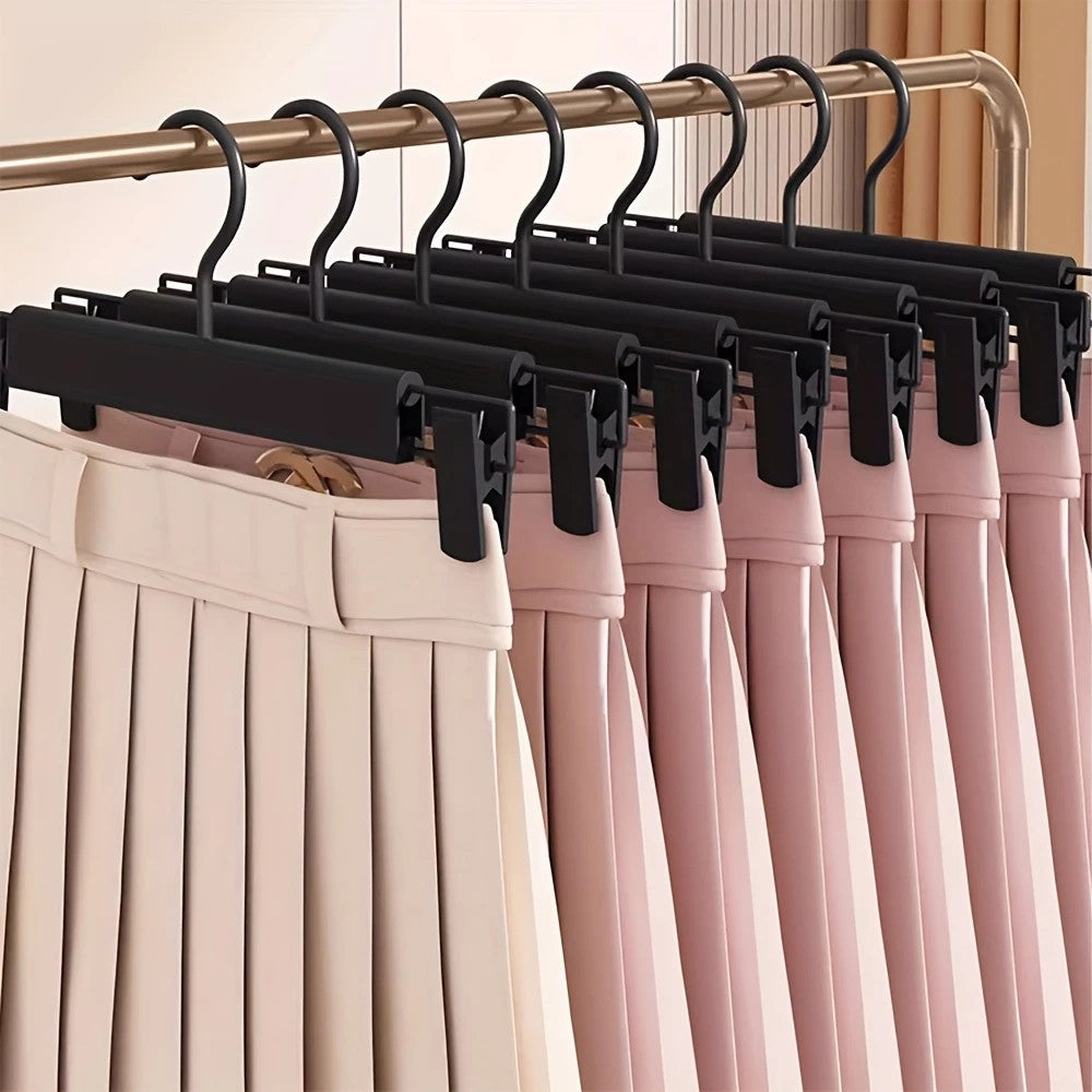 20pcs Super Anti-Slip Pants Hangers with Clips, Thickened Plastic Dual-Use Skirt/Pants Hangers, Seamless Anti-Mark Home Drying Racks, Wardrobe Organizer Essential. - Image 2