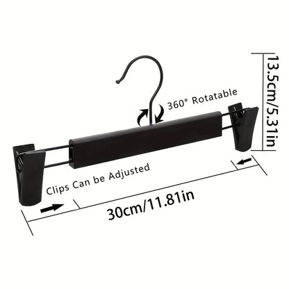 20pcs Super Anti-Slip Pants Hangers with Clips, Thickened Plastic Dual-Use Skirt/Pants Hangers, Seamless Anti-Mark Home Drying Racks, Wardrobe Organizer Essential. - Image 6