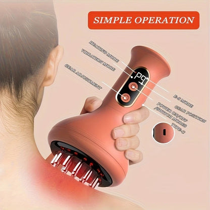 Smart Lymphatic and Back Massager, featuring deep tissue massage and portable design. Powered by USB with a modern aesthetic, it's a perfect holiday health gift for loved ones. - Image 3