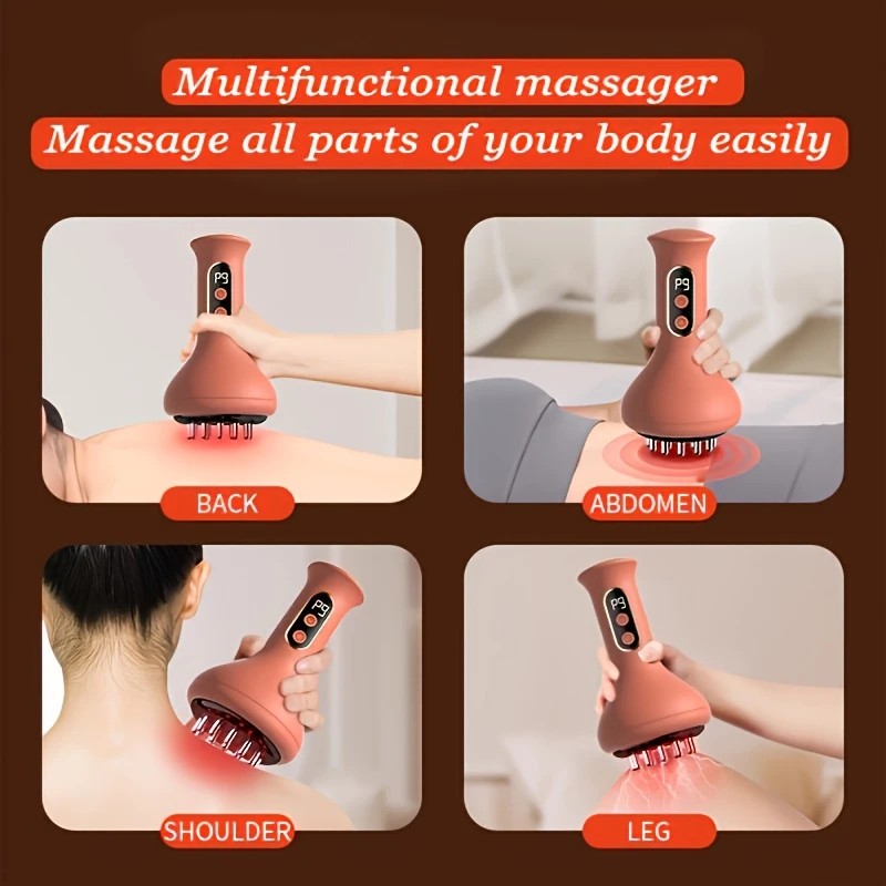 Smart Lymphatic and Back Massager, featuring deep tissue massage and portable design. Powered by USB with a modern aesthetic, it's a perfect holiday health gift for loved ones. - Image 9