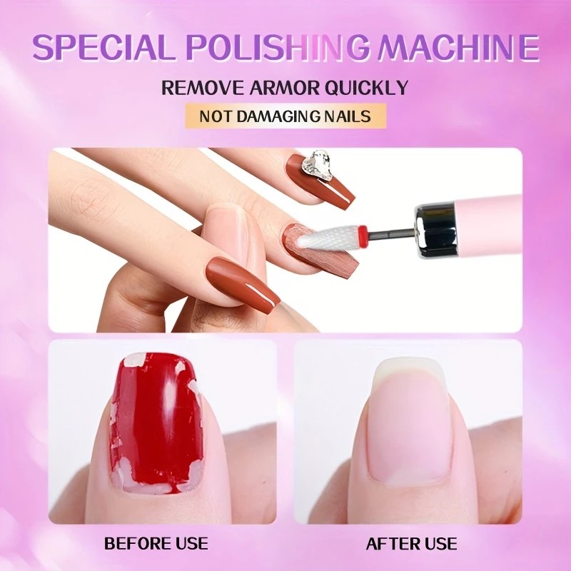 Pink   Wireless Charging Nail Drill, 3-Speed Adjustable, Professional-Level Care in One Tool - Image 6