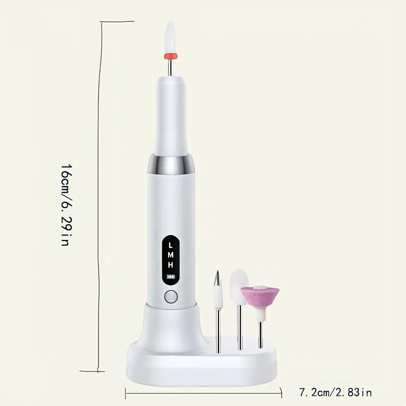 Pink   Wireless Charging Nail Drill, 3-Speed Adjustable, Professional-Level Care in One Tool - Image 7
