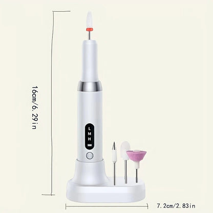 White  Wireless Charging Nail Drill, 3-Speed Adjustable, Professional-Level Care in One Tool - Image 7