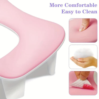 BLACK This handheld nail care device integrates a U-shaped pillow and comes with a portable detachable stand. Designed with an inclined PU material and a sturdy base, it is crafted for both comfort and portability. - Image 7